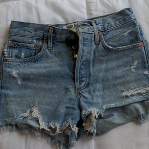 Agolde parker denim shorts